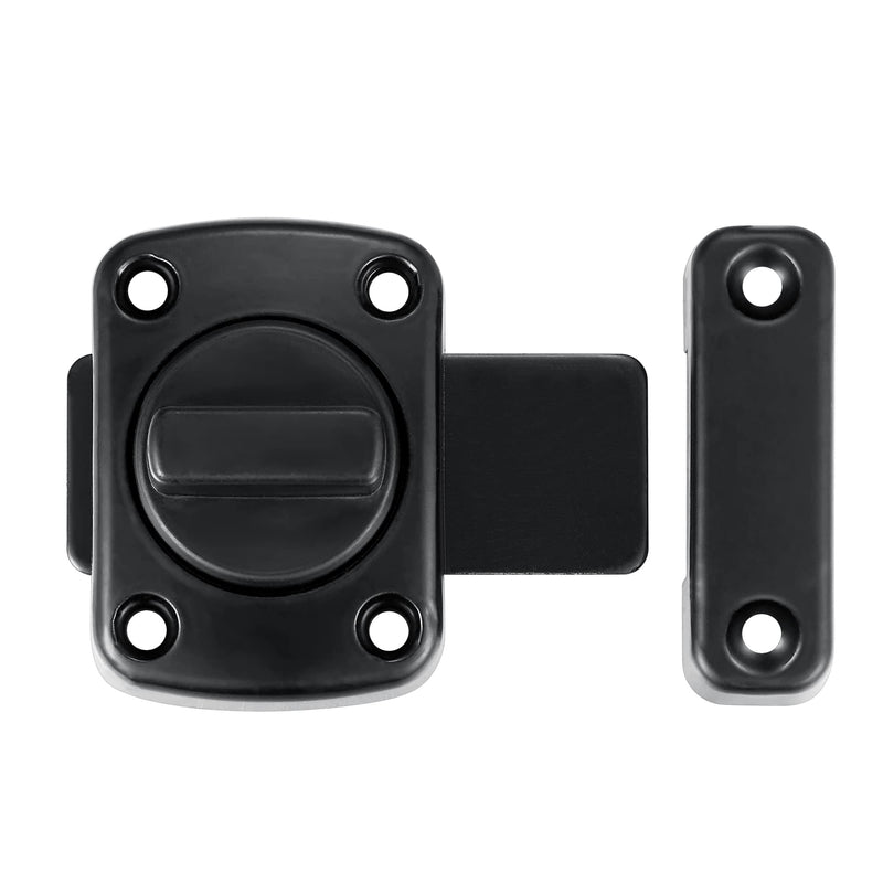 2 Packs Rotate Bolt Latch Gate Latches Safety Door Lock,Pet Door Lock, Cabinet Furniture,Windows,Bathroom，Antique Lock Gate Latches Wine Cabinet Closet Door Latches (Black_2 Pack) Black_2 Pack