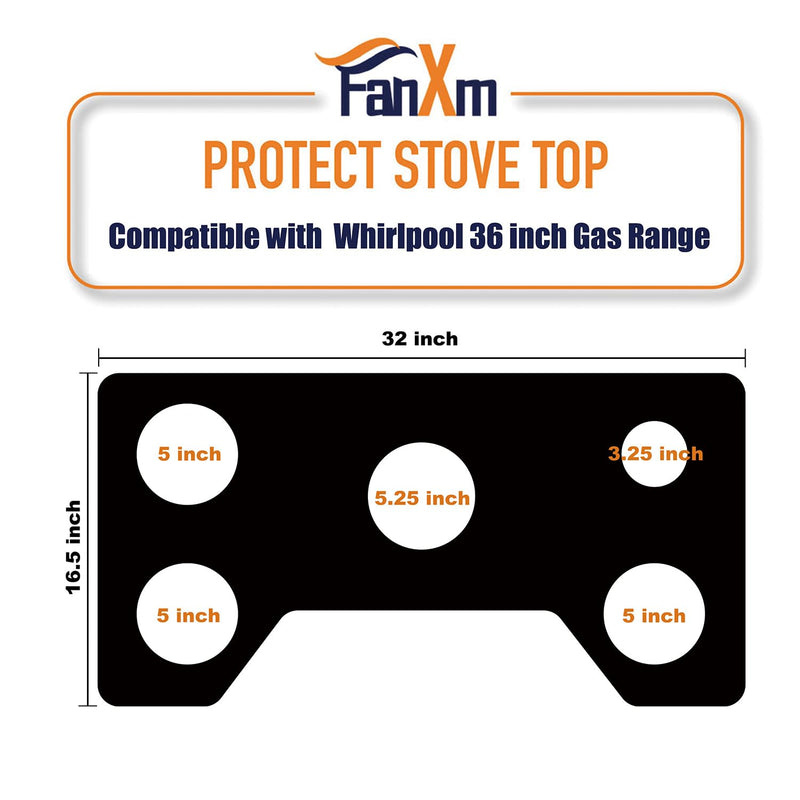 Whirlpool Stove Protectors 36inch,Gas Cooktop Protectors,Whole piece design,Washable, WCG51US6, WCG55US6, WCG97US6, MGC7536, MGC9536, KCGS356 - NewNest Australia