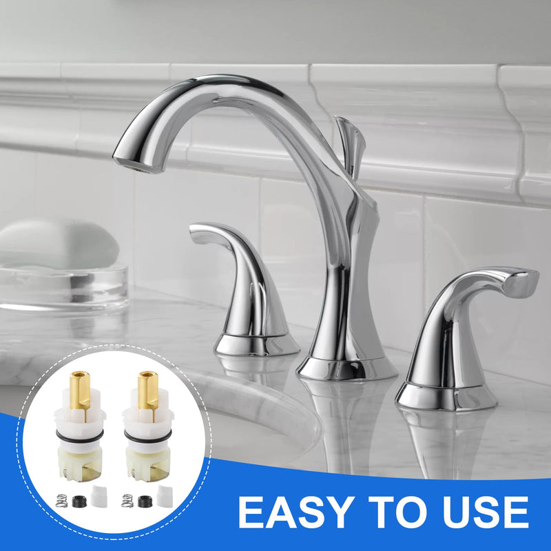 RP25513 Faucet Stem Assembly Kit Compatible with Delta Two Handle Faucet with RP4993 Rubber Seat and Spring-2Pack