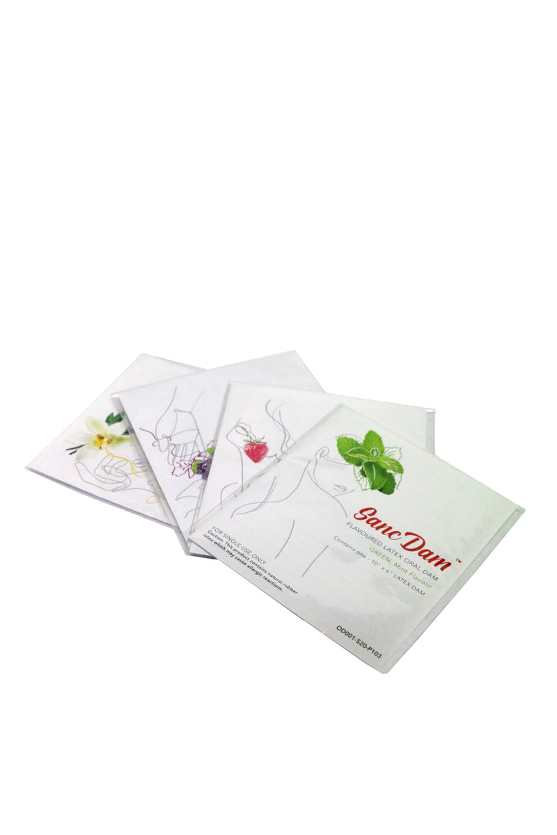 Strawberry 6 Packs SancDam Ultra-Thin 0.07mm Oral Sex Dam Membrane, Men and Women Giving Each Other Oral Sex, Cunnilingus Prop SM Fellatio, Oral Dam Covering for Lesbian Or Couples Sex (Dental Dams)