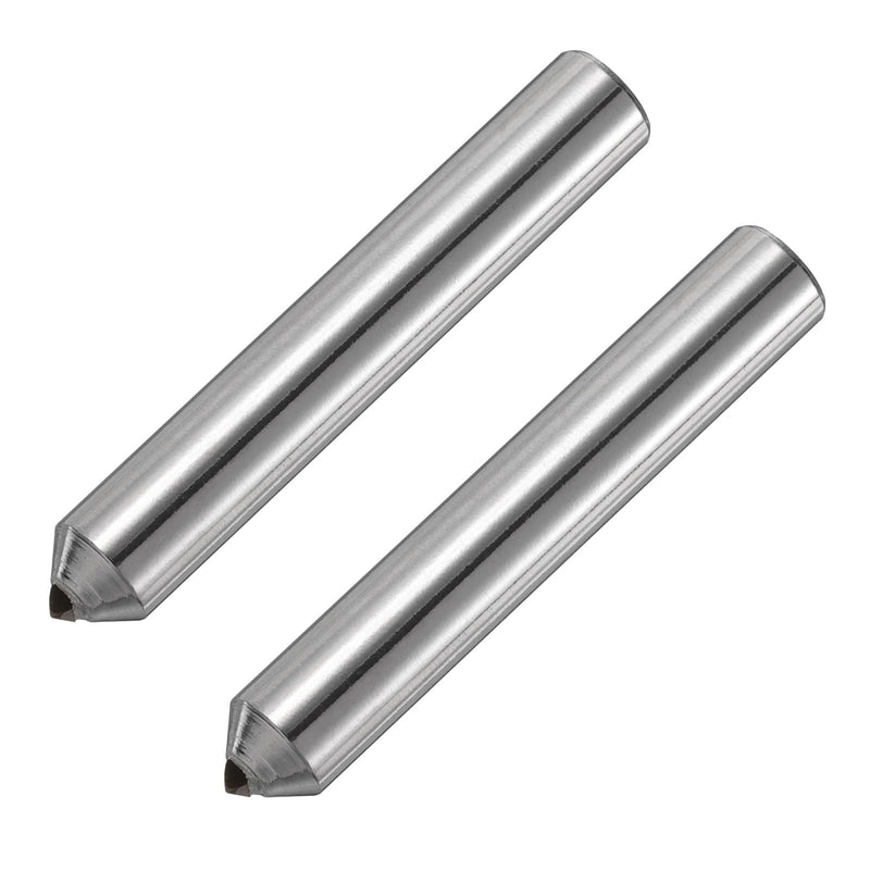 uxcell 2pcs Diamond Dressers, 8mm x 50mm (5/16" x 2") Single Tapered Point Grinding Wheel Round Pen Welded Diamond Dressing Tools, Silver Tone