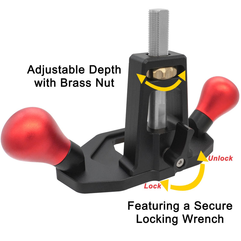 Hand Router Plane, Handheld Shoulder Planer, Rabbit Planes Woodworking Quick Adjust Depth Cutting, Depth Control, Ideal for Joinery & Mortising Plane Grooves
