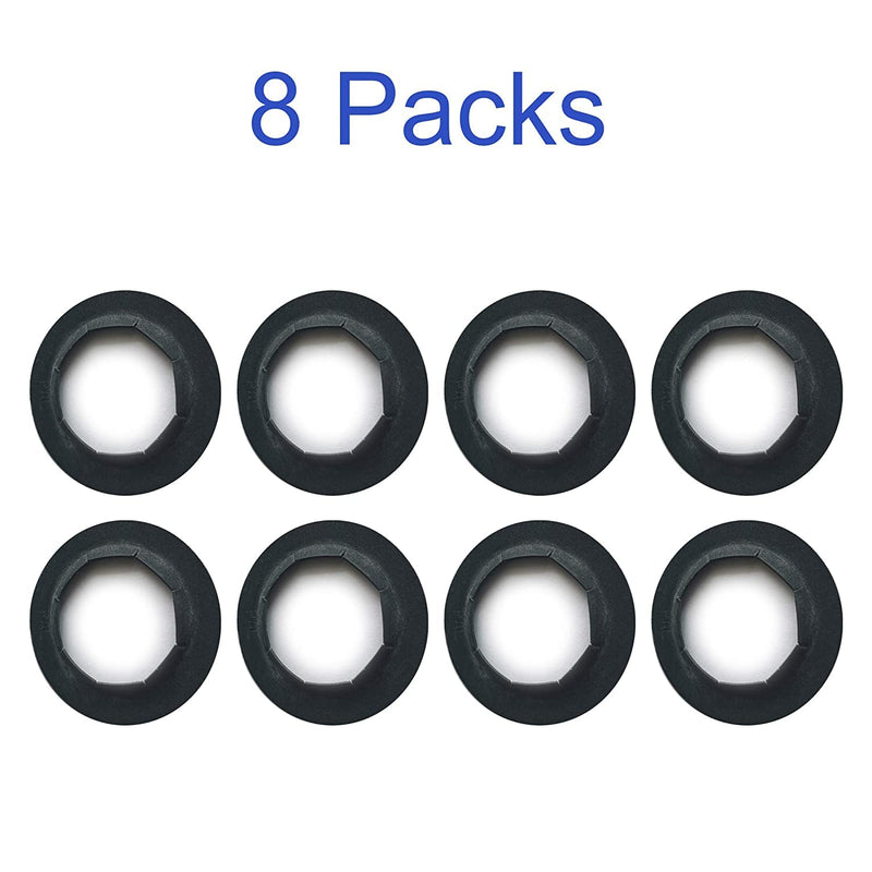 (8-Pack) 1/2" Axle Push Nuts, Dolly Wheel Lock Washers with Oiled Phosphate Finish - Fit 1/2” Axle Rods on Dollies, Yard Trailers, and Lawn Wagons 1/2" (0.5 inch) Black