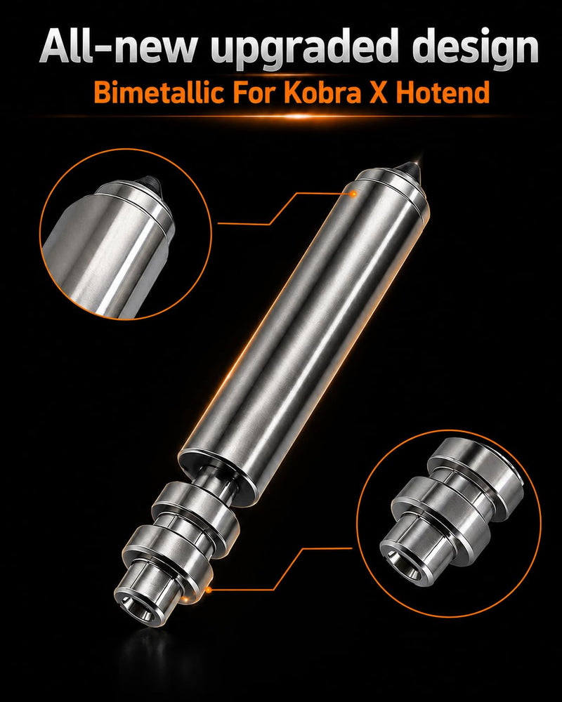 4PCS Nozzle for Kobra 4/Kobra X, 0.4MM 0.4MM 0.4MM 0.4MM Hardened Steel Integrated Nozzles kit, Quick-Swap Hotend kit with 4 Silicone Socks and 3 Cleaning Brushes