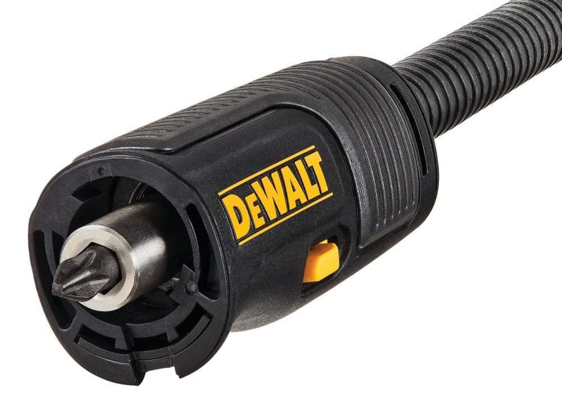 DEWALT Right Angle Drill Adaptor, FlexTorq, 4-in-1 System, Compact, Straight Flexible Shaft, 12-Inch (DWAMRASETFT) Multi