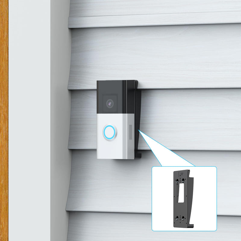 Ring Doorbell Vinyl Siding Mount, Vinyl Siding Bracket Compatible with Ring/Camera Doorbell, Doorbell Corner Mounting Wedge Kit (4" Standard Vinyl Siding Only)