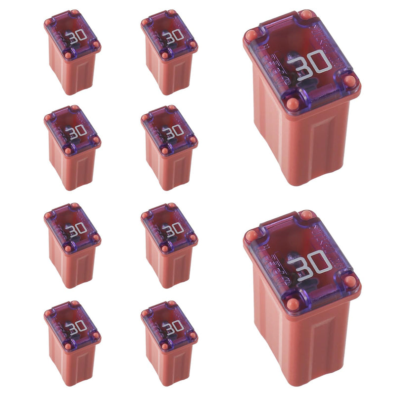 30A 30AMP 32V FMM MCASE 608830 Micro Cartridge Fuses Low-Profile Fuses Kit(Pack of 10pcs) 30A 30AMP