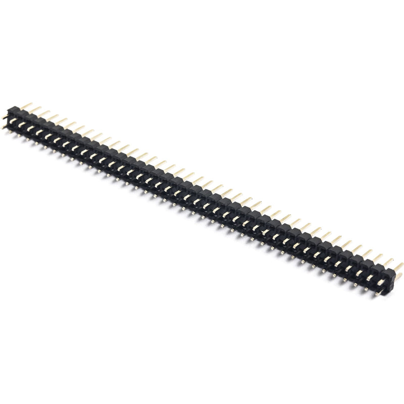 whiteeeen 10pcs Break-Away 0.1" 2 x 40 Pins Strip Dual Male Header 2.54mm Double Row Straight Pin Header Connector