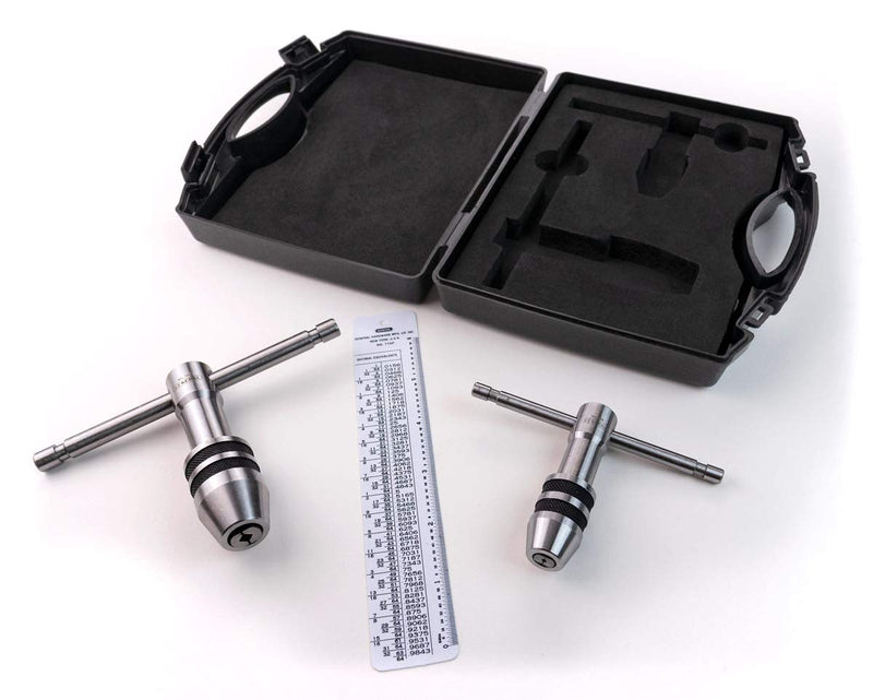 General Tools Professional Standard Tap Wrenches #167 - Threading Tools with Reference Table for 0 to 1/2-Inch Taps - Set of 2 2 Piece Set and Reference Table