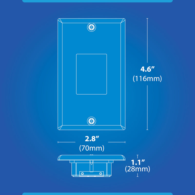 STP2 Frosted White LED Step Light with Photocell (STP2F120WHPC) Horizontal/Vertical