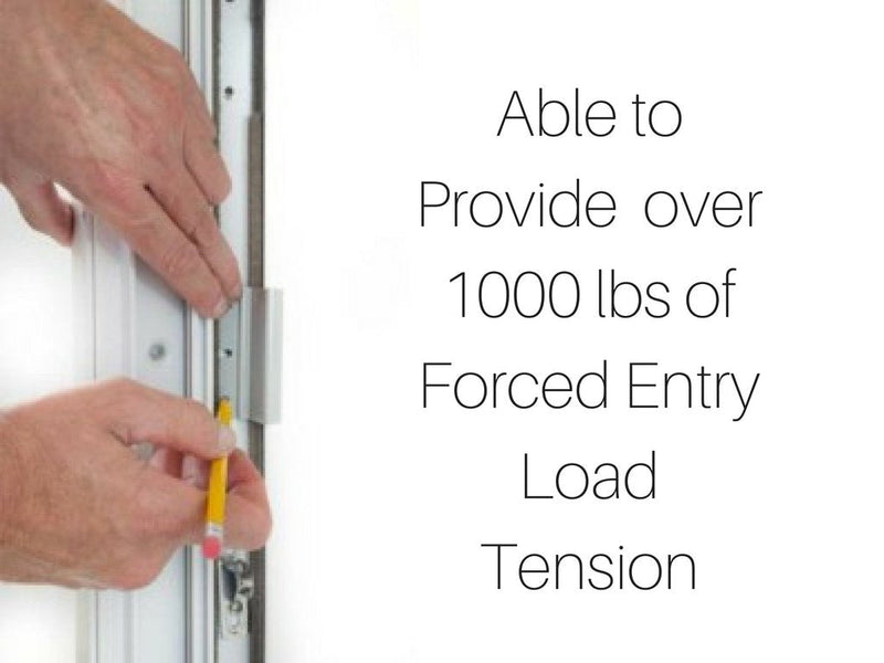 Double Bolt Lock for Glass Sliding Doors - Advanced Technology to Keep Your Family Safe and Secure - High Security Lock - Virtually Burglar Proof White 1 Pack