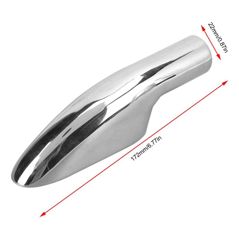 Marine Railing Base, 7/8in / 22mm 316 Stainless Steel Boat Hand Rail Base Handrail Fitting End Mount Hardware Tube Base for Yacht, Marine Boats, Vessels(7/8in/22mm) 7/8in/22mm
