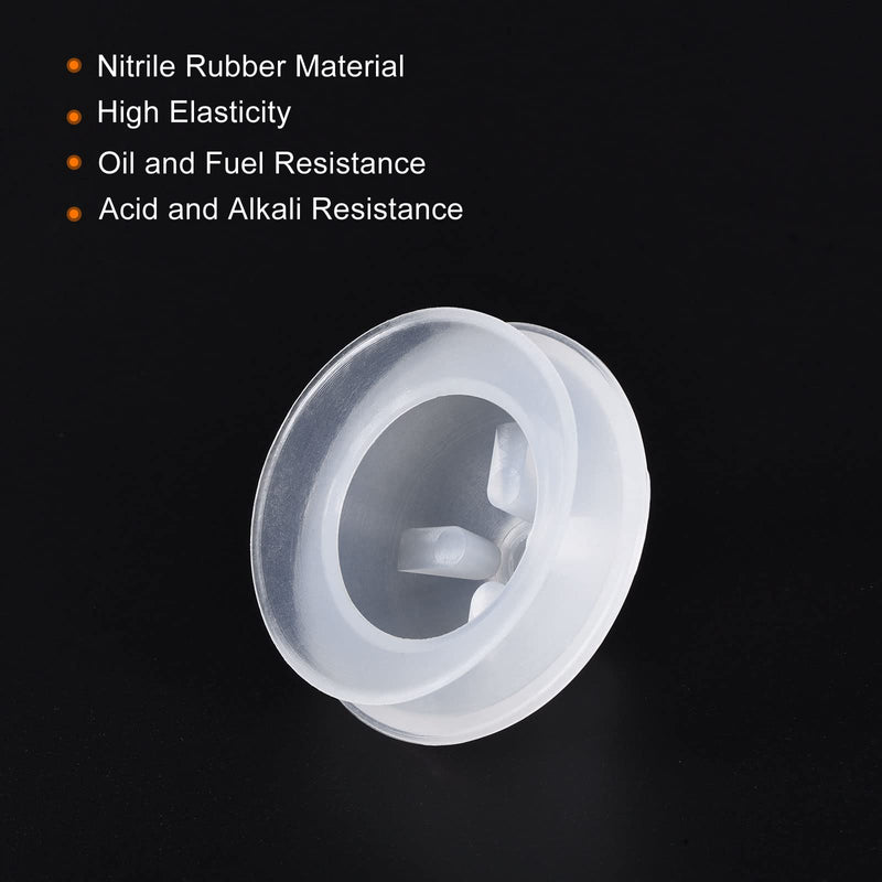PATIKIL Vacuum Suction Cup, 1 Pack Silicone Rubber 7mm ID x 52mm OD Pneumatic Bellows Sucker Pad with Gasket for Industry, Clear 7mm x 52mm