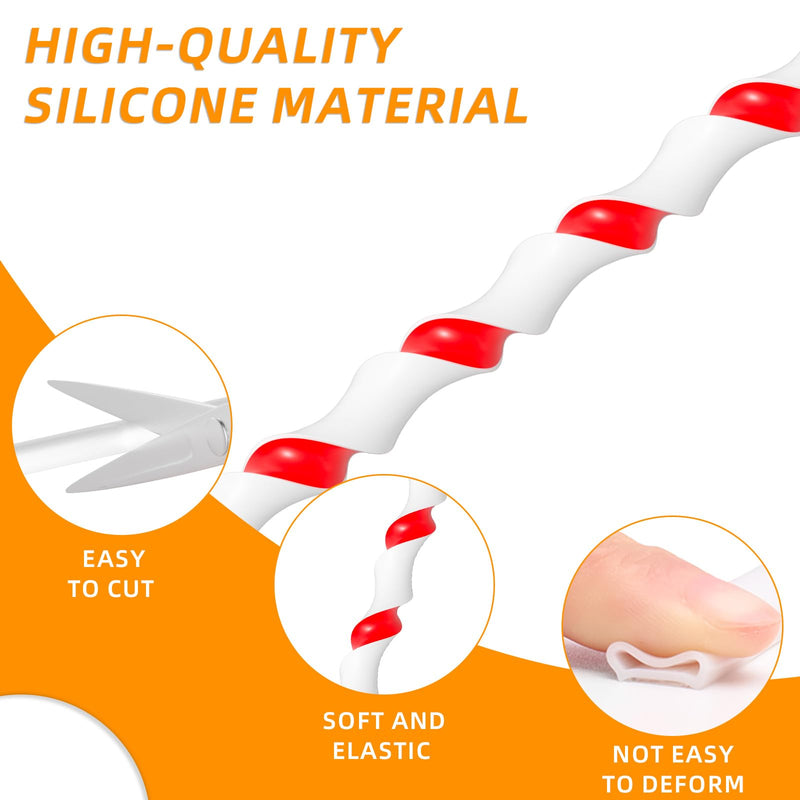23FT Weather Stripping Door Seal, Self Adhesive Door Weather Stripping, Silicone Door Seal Strip for Door Frame, D-Shaped Door Insulation Strip, for Door & Window (White, 3/8"(W)×1/4"（T) ×23ft(L) White 3/8"(W)×1/4"（T) ×23ft(L)