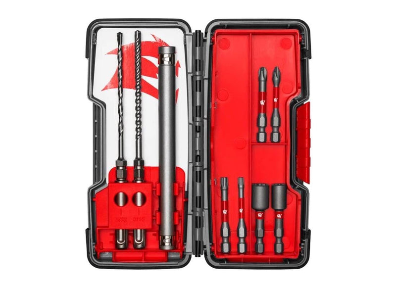 Diablo Rebar Demon Concrete Anchor Drive Installation Set - 9 Pieces | Ideal for Corded and Cordless SDS-Plus Rotary Hammers - With Magnetic Drive Sleeve - DMAPL9910-S9