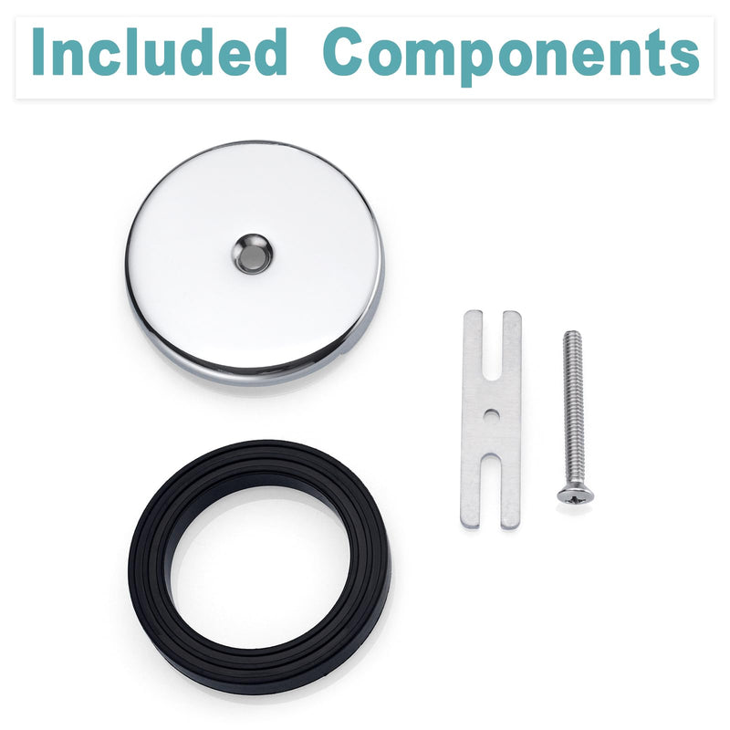 BESTILL Single Hole Bathtub Drain Overflow Plate Kit, Chrome