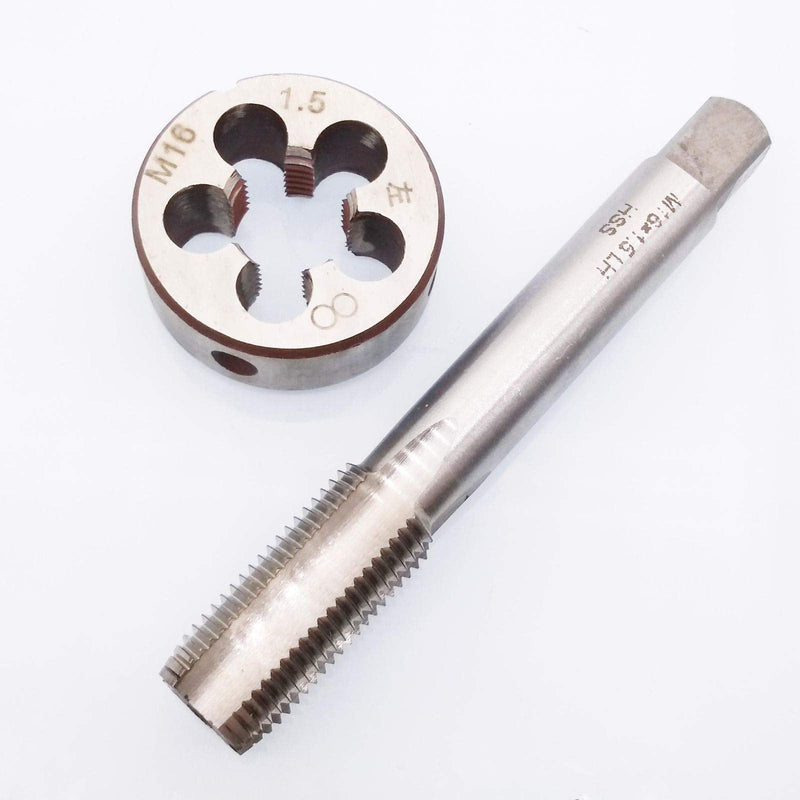 HSS M16 x 1.5mm Tap and M16 x 1.5mm Die Metric Thread Left Hand