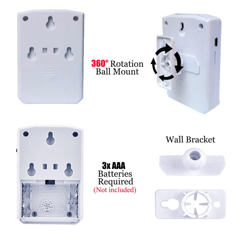 PIR Motion Sensor Activated Sound Player Speaker with USB Cable, Download Your own MP3 Audio Files to Play Speech, Music or Sound Effects (White) White