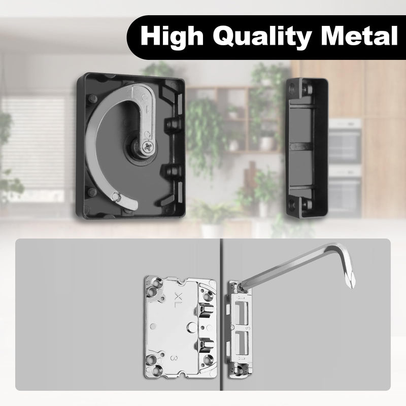 Keyless Combination Cabinet Lock - 3-Digit Security Door Lock for Cabinets, Drawers, and Closets | Childproof & Baby Safety Lock | Easy Installation (Gray) 1 Gray