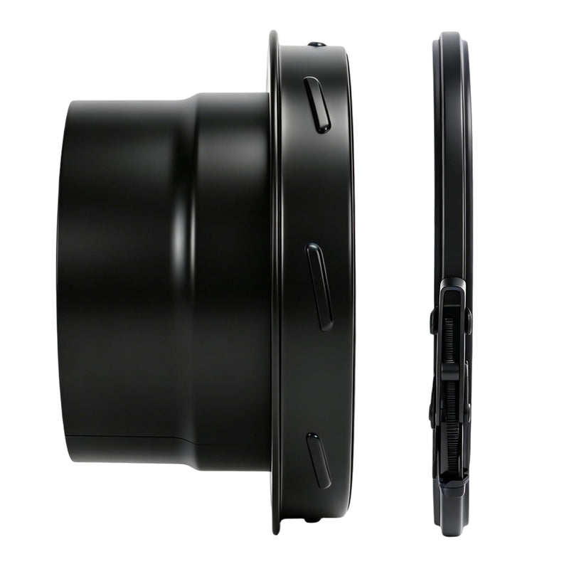 6 Inch Stove Pipe Adapter, Single Wall to Double Wall Chimney Adapter, 304 Stainless Steel Chimney Pipe Fitting, Black