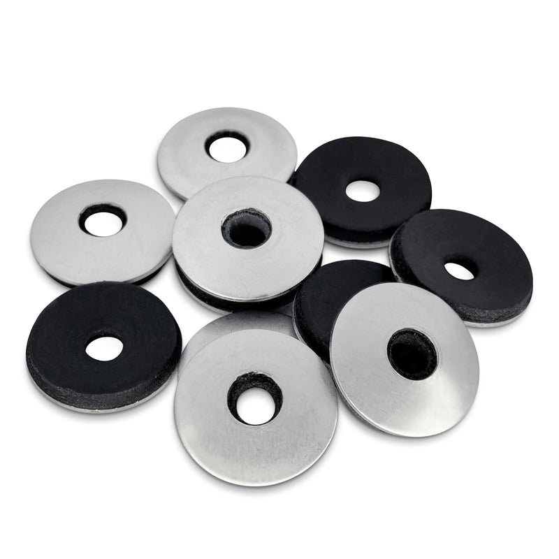 #12 x 3/4'' Sealing Neoprene Rubber Washers, EPDM Bonded 18-8 (304) Stainless Steel, 100 PCS #12 x 3/4''