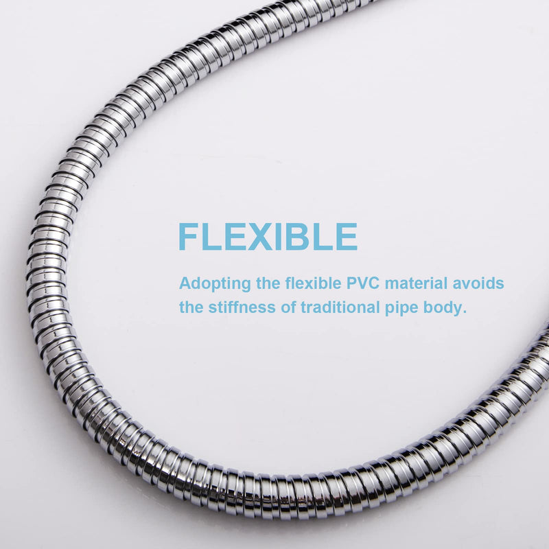 OFFO Shower Hose, 48 Inch Bidet Hose High Pressure Explosion Proof Toilet Hose for Bidet Sprayer Stainless Steel Electroplating Handheld Shower Hose Flex Hoses with Woven Inner Tube, Chrome 48 in