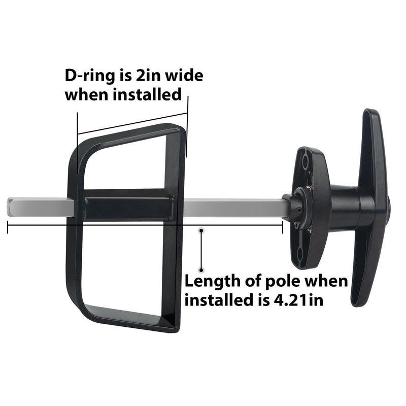 Shed Door Latch T-Handle Lock Kit with 5 Keys EFFIBUILD 4.5" Stem Storage Barn Shed Door Hardware Lock Set for Playhouses, Chicken Coops,Camper Black 4½ T-Handle Kit
