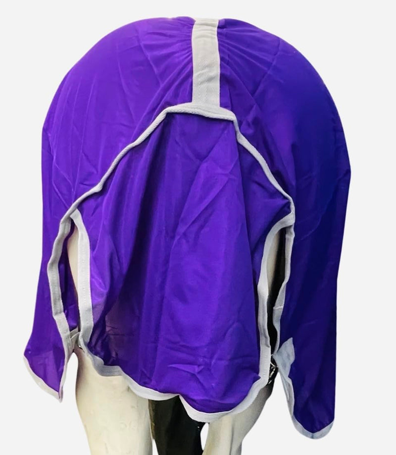 Heavy Duty Horse Fly Sheet with Neck and Detachable Belly Band | Summer Sheet (76, Purple) 76