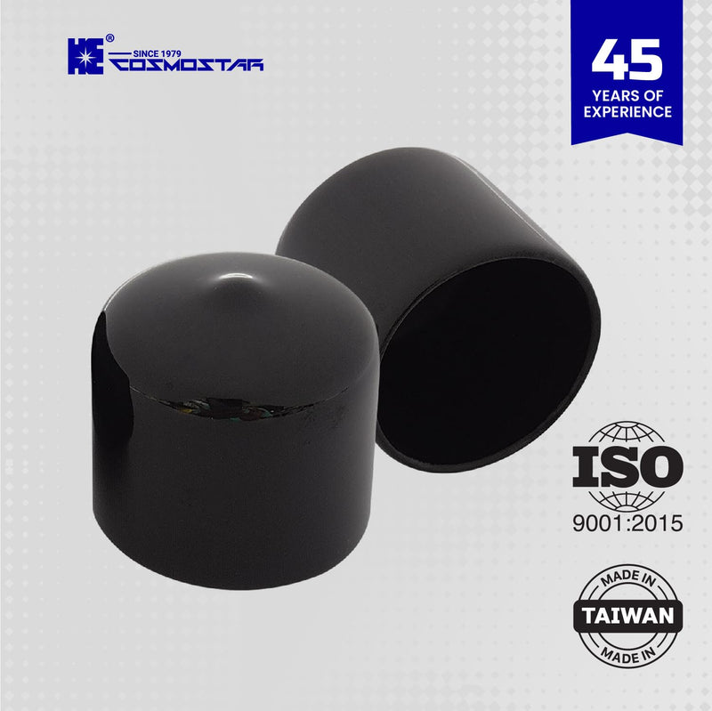 Cosmostar 1" Inch (25.4 mm) Round Rubber Hole Plugs - Durable Black End Caps for Metal Tubing, Fences, Chair & Furniture Legs | Easy Glide Protection & Secure 1" 10