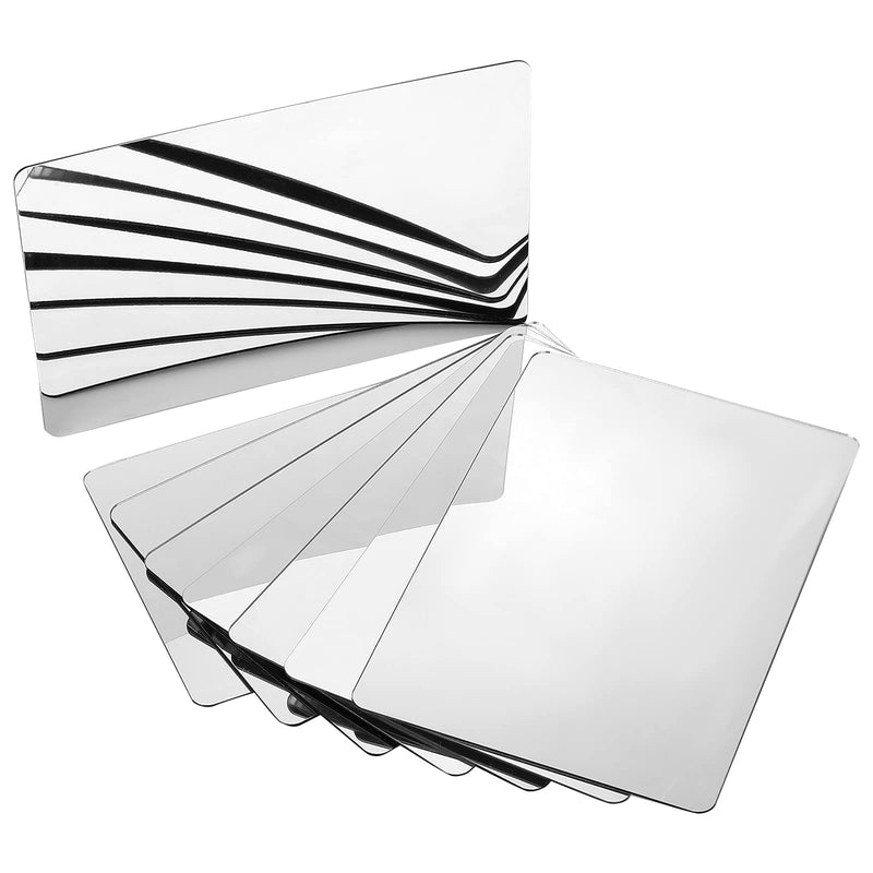 Marsui 32 Pieces Shatter Proof Plastic Mirror Craft 4 x 6 Inch Small Mirror Tiles Bulk with Soft Round Corners Double Sided Protective Film Reflector Sheets Art Craft Supply for Bathroom Home Decor