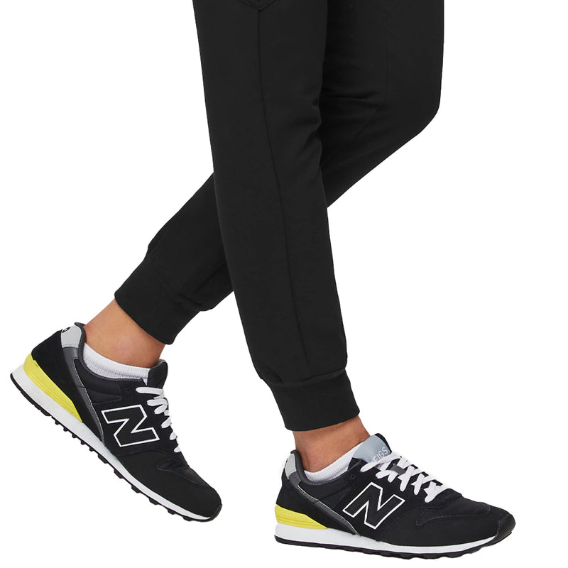 FIGS Zamora Jogger Style Scrub Pants for Women — Slim Fit, 6 Pockets, Yoga Waistband, Ribbed Ankle Cuffs, Anti-Wrinkle Petite Small Black - NewNest Australia