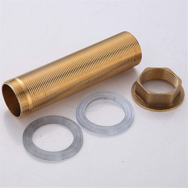 Faucet Nipple with Locking Nut and Washers 6 inch Extra Length Shank Nuts Faucet Tap Extension Threaded Pipe Mounting Hardware Part 15cm 6INCH