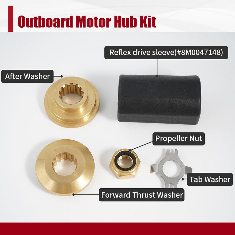 835257K12,835257Q12 Flo-Torq Reflex HUB KIT fit Mercury 40-60HP | 835257K12,835257Q12 Flo-Torq Reflex HUB KIT fit Mercury/Mariner 40-60HP Four Stroke (not Bigfoot) Reflex Drive Sleeve