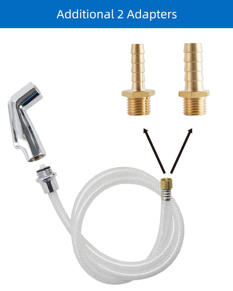 Kitchen Sink Side Sprayer with Quick Side Connector Compatible with Moen Faucet Sprayer Replacement, Kitchen Sink Faucet Sprayer Attachment with Water Hose/Holder, Chrome Finish