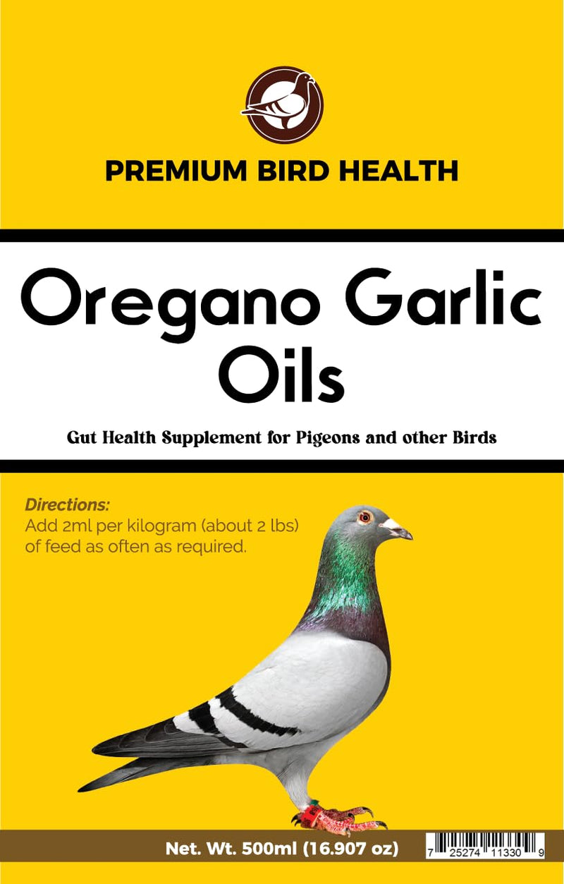 Oregano-Garlic and Garlic Oil Quality Oil for Pigeons 16oz, Racing Pigeons Palomas and Birds ((1) Oregano Garlic Oil 16oz) (1) Oregano Garlic Oil 16oz