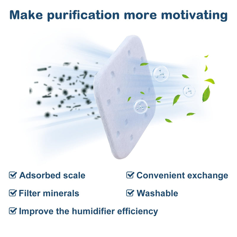 LV600S Humidifier Filter Pads 30 Pcs Mineral Absorption Pad Fit for LEVOIT LV600HH Humidifiers