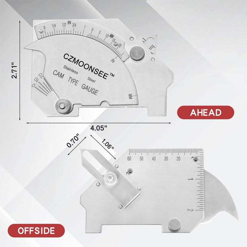 MG-8 Cam-Type Fillet Weld Gauge Stainless Steel Bridge cam Welding Inspection Ruler