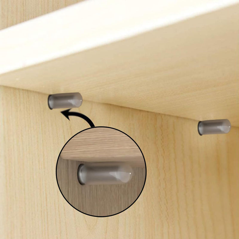 5mm 1/4 Inch Stainless Steel Shelf Support Pegs for Kitchen Cabinets, Adjustable Metal Pins and Clips for Bookshelves, Bookcases, Cupboards, and Glass or Wood Shelves Replacement Holders