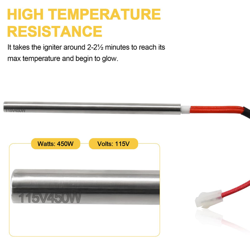 Pellet Stove Igniter for Comfortbilt HP22, HP50, HP21, HP22I, HP61, HP22N, HP55, HP50GC. 6" Ignitor1 IG-1 Replacement Parts for Comfortbilt/Castle Pellet Stoves Models.