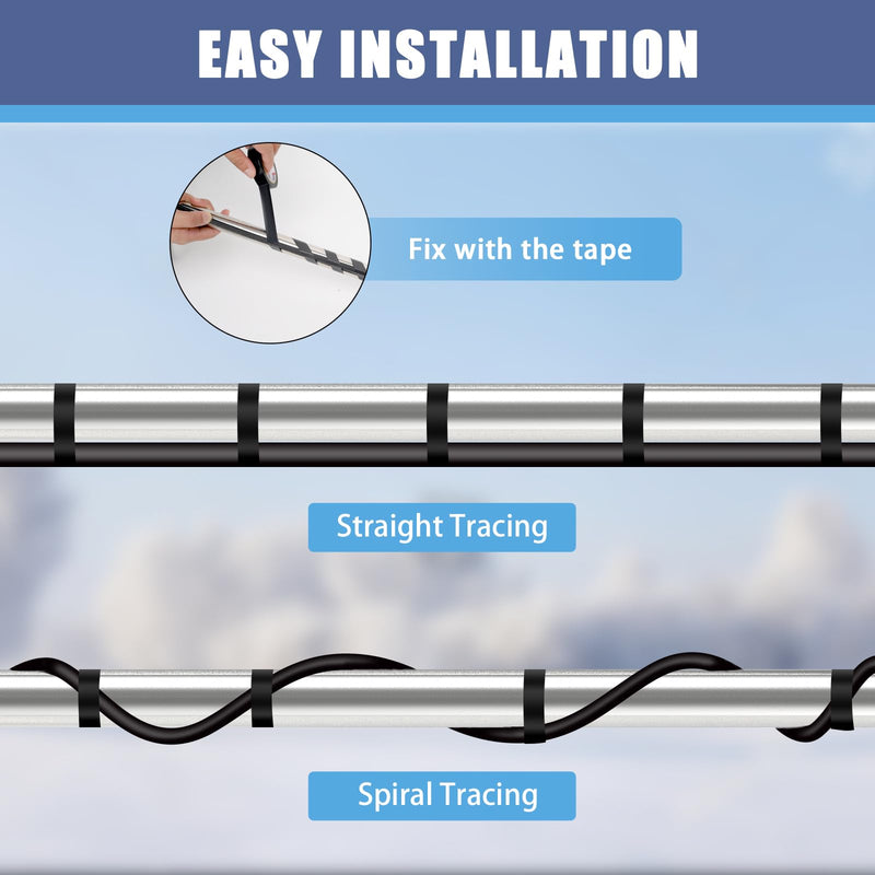 12FT Self-Regulating Pipe Heating Cable with Thermostat,Heat Tape for Water Pipe Freeze Protection,Pipe Heating Trace System for Home Supply Pipes,120V 12 ft