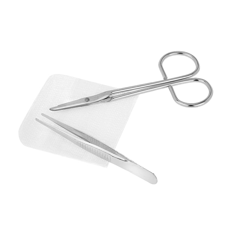 Dealmed Sterile Suture Removal Kit, Includes Suture Removal Scissors, Forceps, and Gauze Sponge, Suture Removal Tool Single-Use Kit, Ideal for Hospitals and Clinics 1
