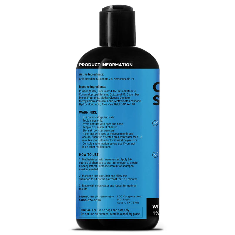PetHonesty Chlorhexidine Shampoo + Skin Health Salmon Bundle - Itch Relief, Shiny Dog Coat, Dog Shampoo for Allergies, 100% Natural Fish Oil with Omega3s, Reduce Shedding, Healthy Skin & Coat - PawsPlanet Australia