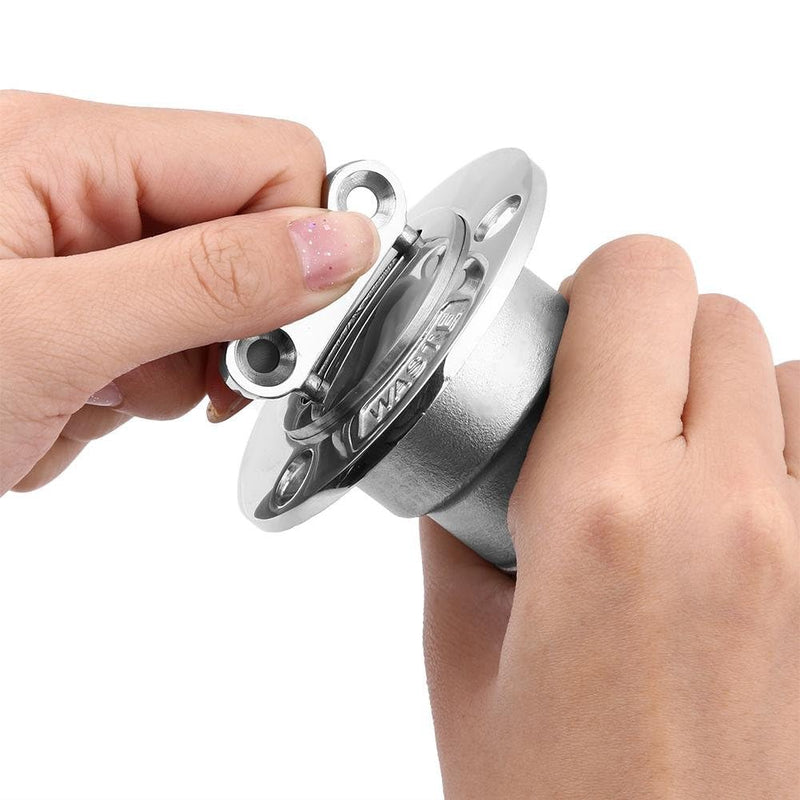 Aramox Marine Deck Filler, 316 Stainless Steel, 1.5inch Keyless Gas Fuel Fill for Boat