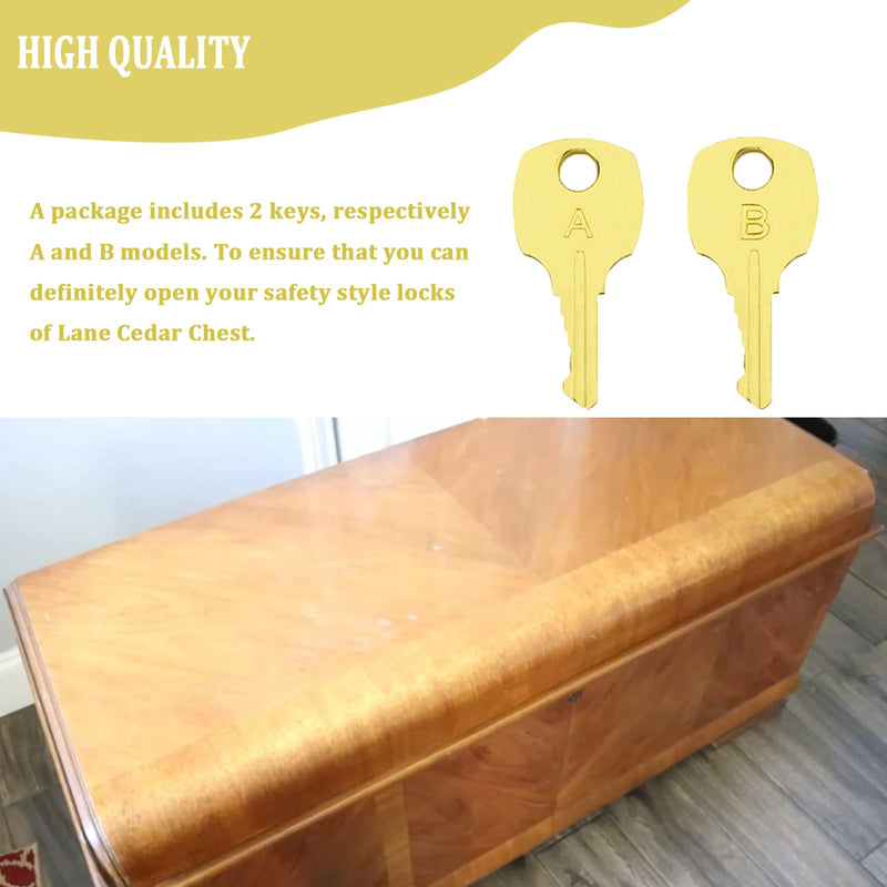 Cedar Chest Key, Fits All Lane Newer S Series Safety Style Locks 2 Pcs