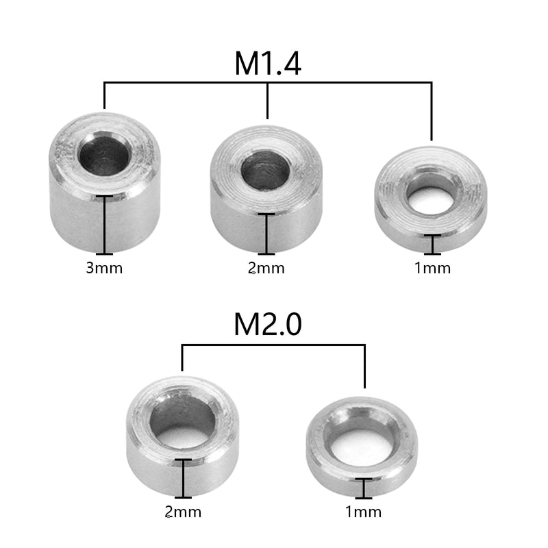 INJORA Washers Spacers - 50PCS Flat Stainless Steel Gasket for 1/24 RC Crawler SCX24 AX24 Upgrade