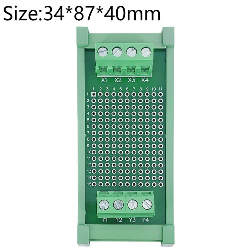 Prototype 72×30mm PCB Board with DIN Rail Mounting Carrier Housing Compatible with Arduino Kit for DIY Project Test Circuit PCB72×30mm