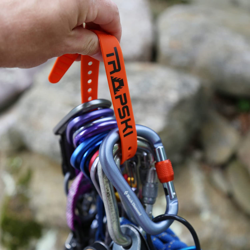 TRAPSKI Voile 15 Inch Aluminum Buckle Strap | Multi-Use Tension Strap for Skis, Bikes, Cargo, Tools, Marine & Boating, Outdoor Sports | UV-Resistant | Made in The USA (Orange 3PK) Orange 3PK