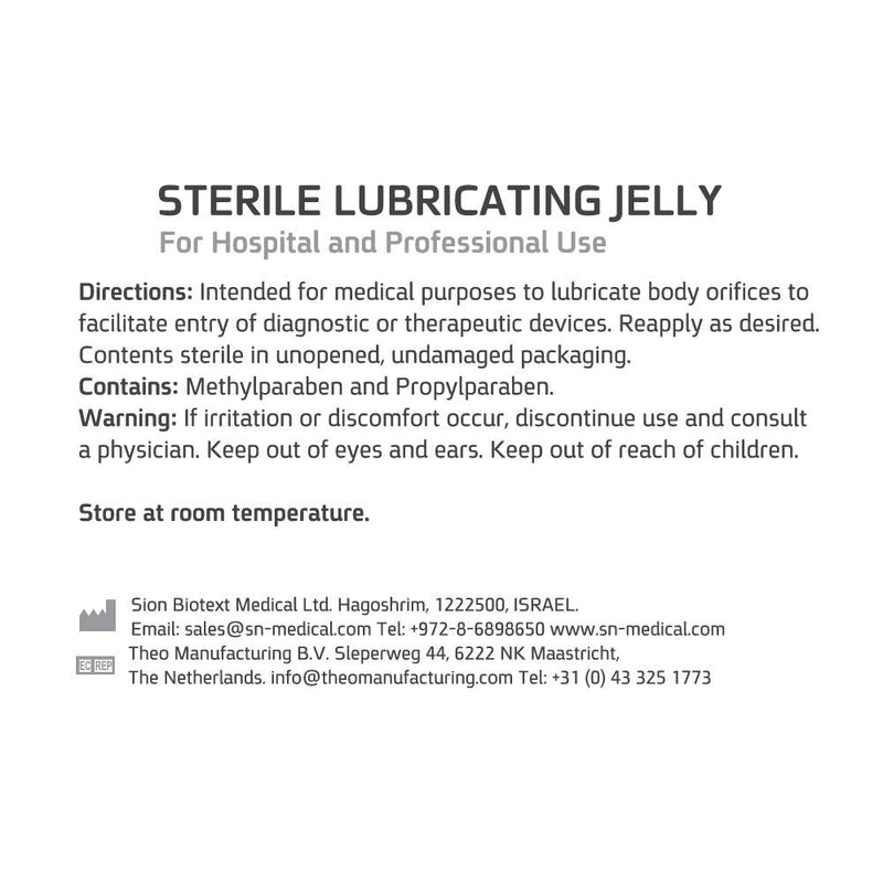 Sterile Lubricant Jelly for Hospitals and Clinics Use. Professional Lubricating Single Packets, Water Based Gel Lubricants by Sion Medical 0.105 oz (3g) 144 per Box - Lube on The Go! 0.11 Ounce (Pack of 144)