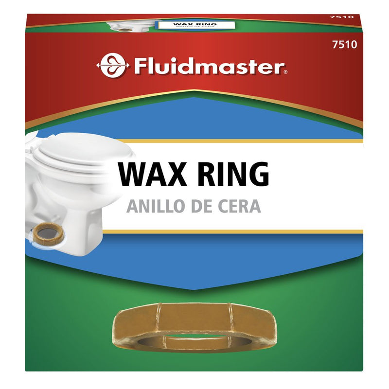 Fluidmaster 7510 Standard Wax Toilet Bowl Ring for 3-Inch and 4-Inch Waste Lines, Tan