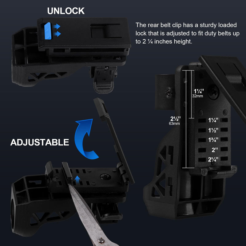 Tactical Flashlights High Lumen-Police 1200 LM Flashlight with Holster for Duty Belt,Single Mode LED Flashlight for Camping/Law Enforcement-Sentinel-X1 Black
